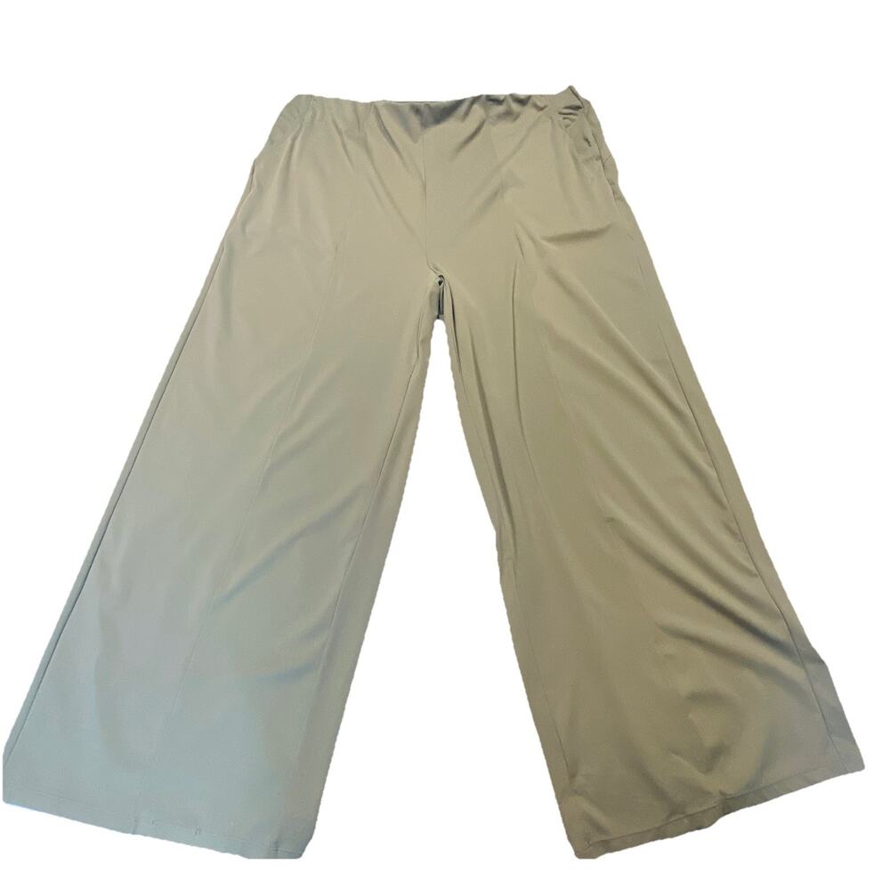 Joy Lab POWERSOFT Wide Leg‎ Flare Yoga Pants Size 4X Plus Size Tannish Green